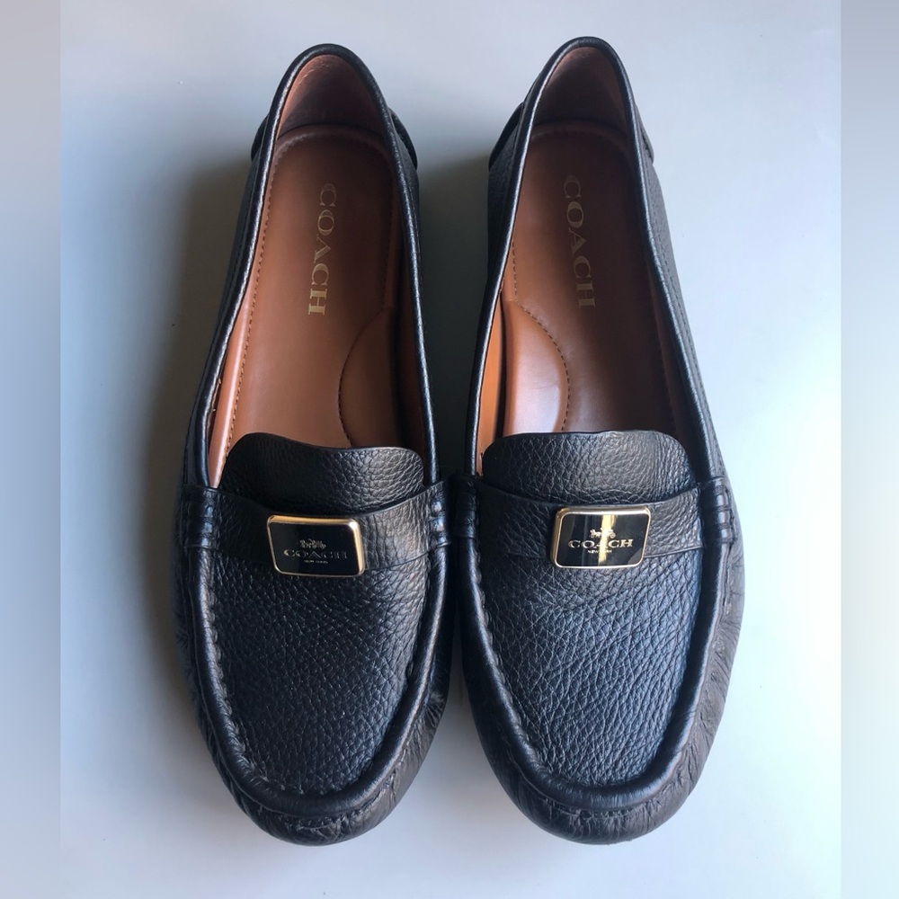 Coach Mona Driver Black Leather Loafer Women's Size: US 8B EUR 38.5–Damage—